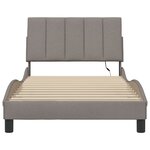 vidaXL Cadre de lit sans matelas Hanko taupe 100x200 cm tissu