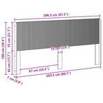 vidaXL Tête de lit Blanc brillant Bois d'ingénierie