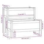 Vidaxl jardinière 84 5x84x75 cm bois massif de pin