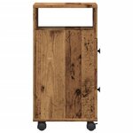 vidaXL Meuble étroit de salle de bain à roulettes vieux bois