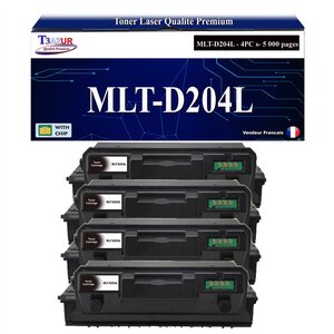 T3AZUR - 3x Toners compatibles avec Samsung MLT-D204L MLTD204L pour Samsung ProXpress M 3325ND M 3375 M 3825DW M 3825ND M 3875FD M 3875FW M 4025ND M 4025NX M 4075FR M 4075FX