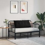 vidaXL Coussin de Dos Noir 100 x 50 cm Tissu en microfibre