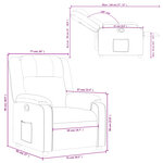 vidaXL Fauteuil inclinable Crème Tissu