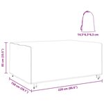 vidaXL Housse pour mobilier d'extérieur Noir 220 x 150 x 85 cm 420D
