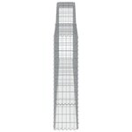 vidaXL Paniers à gabions arqués 15 Pièces 400x30x120/140 cm Fer galvanisé
