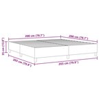 vidaXL Cadre de lit plateforme Gris clair 200 x 200 cm tissu