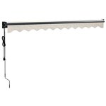vidaXL Auvent rétractable automatique crème 3 5x2 5 m