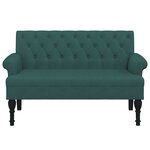 vidaXL Banc avec dossier vert foncé 120x62x75 5 cm tissu