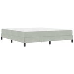 vidaXL Lit à ressorts avec matelas Gris clair 180 x 200 cm tissu