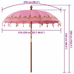 vidaXL Parasol balinais Rose 215 x 215 x 260 cm