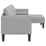 Canapé d'angle 3 places vidaXL Gris Nuage 160 cm Tissu