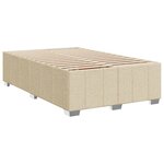 vidaXL Sommier à lattes de lit avec matelas crème 120x190 cm tissu