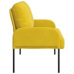 vidaXL Canapés avec coussin 110cm Jaune Contreplaqué