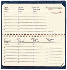 Agenda Planital Couv Plast Grainée noir 8 8 x 17 cm Quovadis