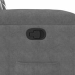 vidaXL Fauteuil inclinable gris foncé tissu microfibre