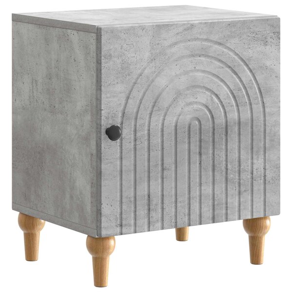 vidaXL Cabinet de chevet Gris béton 43 x 34 5 x 50 cm