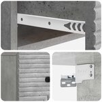 vidaXL Cabinet de chevet mural Gris béton 34 5 x 33 x 20 cm