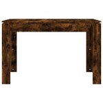 vidaXL Table à dîner chêne fumé 120x60x76 cm bois d'ingénierie