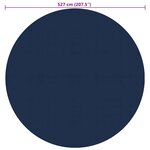 vidaXL Film solaire de piscine flottant PE 527 cm Noir et bleu