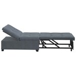 vidaXL Canapé-lit Gris foncé 67 x 194 x 38 cm Velours