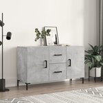 vidaXL Buffet gris béton 100x36x60 cm bois d'ingénierie