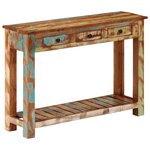 vidaXL Table console 110x30x76 cm Bois massif de récupération