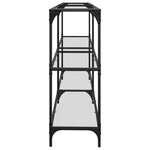 vidaXL Table console avec dessus en verre transparent 194 5x30x81 cm