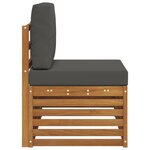 vidaXL Canapé d'extérieur extrémité Naturel 91 x 63 x 73 cm