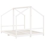vidaXL Cadre de lit d'enfant blanc 2x(80x200) cm bois de pin massif