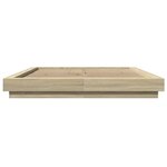 vidaXL Cadre de lit sans matelas chêne sonoma 150x200 cm