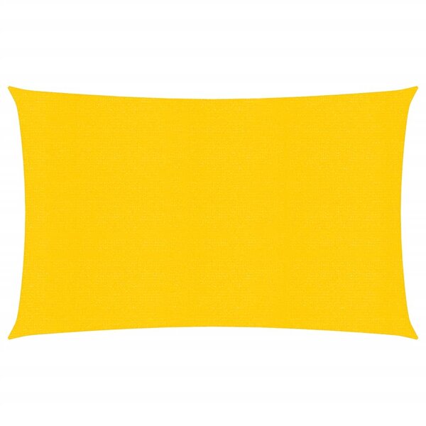 vidaXL Voile d'ombrage 160 g/m² rectangulaire jaune 4x6 m PEHD
