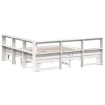 vidaXL Lit bibliothèque sans matelas blanc 180x200 cm bois pin massif
