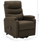 Vidaxl fauteuil marron tissu