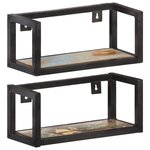vidaXL Étagères murales 2 Pièces 40 cm Bois de récupération massif