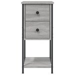 vidaXL Tables de chevet 2 Pièces sonoma gris 32x42x70cm bois d'ingénierie