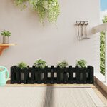 vidaXL Lit surélevé de jardin design de clôture 150x30x30cm pin massif