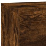vidaXL Table de chevet avec lumières LED chêne fumé 70x36x40 5 cm