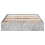 vidaXL Cadre de lit à tiroirs gris béton 150x200 cm bois d'ingénierie