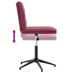 vidaXL Chaise à manger Rouge bordeaux Velours