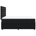 vidaXL Sommier à lattes de lit et matelas Noir 160x200 cm Velours