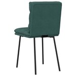 vidaXL Chaises à manger lot de 6 vert foncé velours