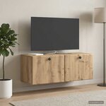 vidaXL Meuble TV mural 78 5 x 31 x 30 cm Chêne artisanal