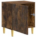 vidaXL Table de chevet 2 Pièces Chêne fumé 43 x 34 5 x 50 cm