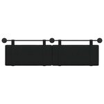 vidaXL Tête de lit suspendue Noir Tissu