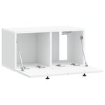 vidaXL Meuble TV mural Blanc 59 5 x 31 x 30 cm Bois d'ingénierie