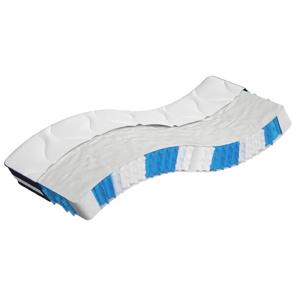 vidaXL Matelas à ressorts ensachés dureté moyenne 90x190 cm