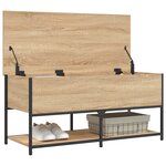 vidaXL Banc de rangement chêne sonoma 100x42 5x47 cm bois d'ingénierie