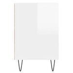 vidaXL Meuble TV Blanc brillant 100x35x55 cm Bois d'ingénierie