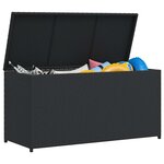 vidaXL Boîte de rangement de jardin noir 120x50x60 cm résine tressée