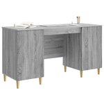 vidaXL Bureau Sonoma gris 142 5 x 50 x 75 cm Bois d'ingénierie